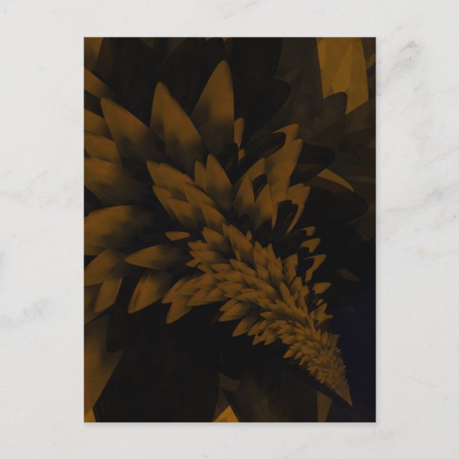 Postal Marrón y negro florece (Anverso)