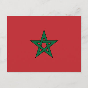 Postal Marruecos - Bandera marroquí
