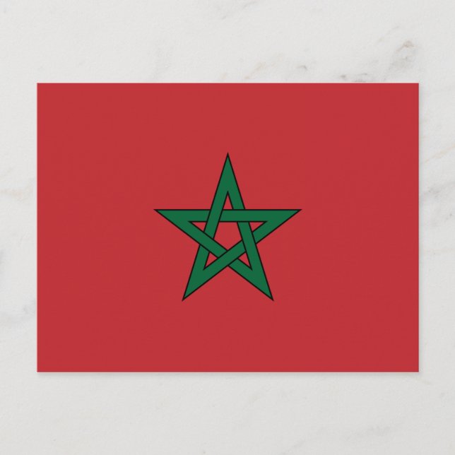Postal Marruecos - Bandera marroquí (Anverso)