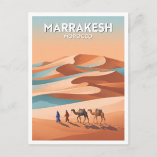 Postal Marruecos — Caravana de camellos en Erg Chebbi
