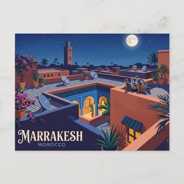 Postal Marruecos Marrakech (Anverso)
