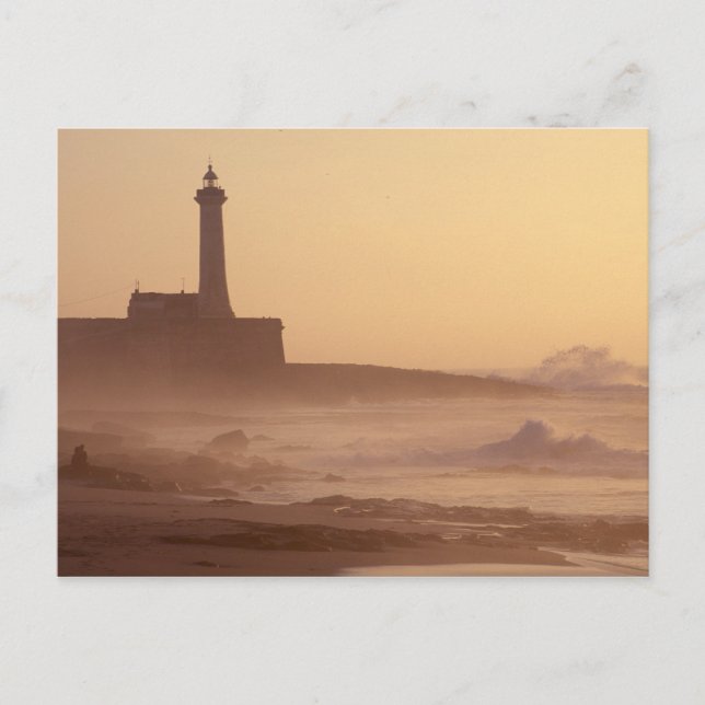 Postal Marruecos, Rabat, Faro al atardecer con (Anverso)