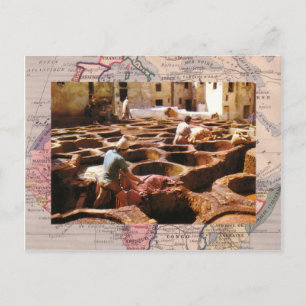 Postal Marruecos, Tannerie al aire libre