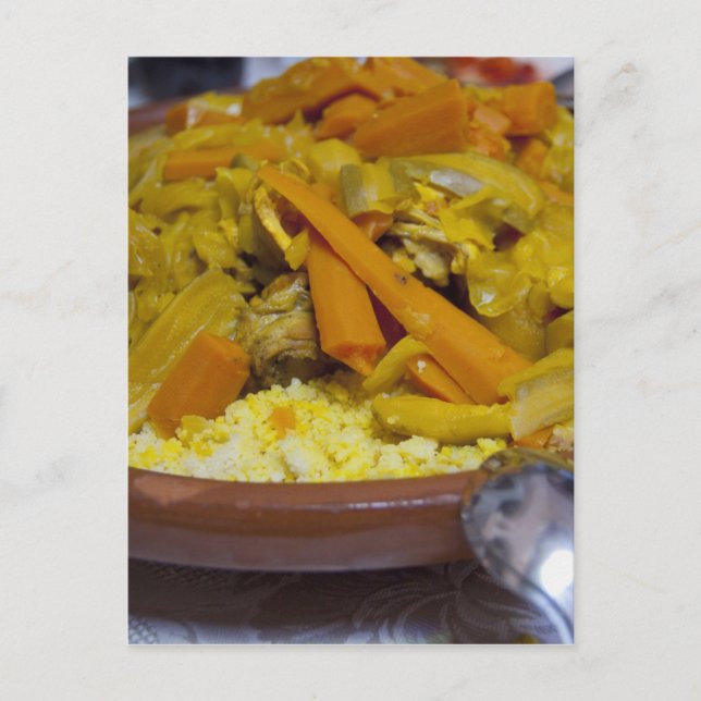 Postal Marruecos, Tetouan. Comida tradicional marroquí de (Anverso)