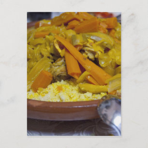 Postal Marruecos, Tetuán. Comida tradicional marroquí de