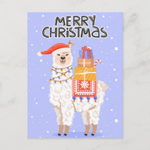 Postal Marry Navidades Llama