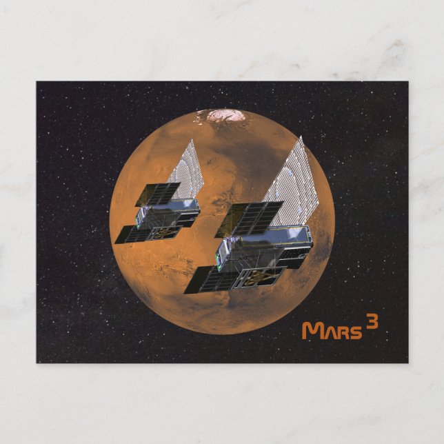 Postal Mars Cubed por MarCO CubeSats (Anverso)