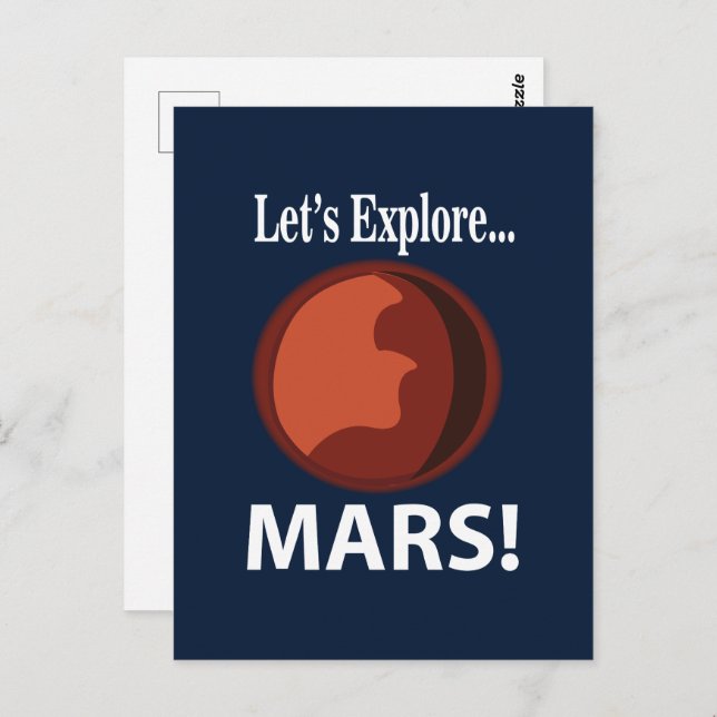 Postal Mars exploremos Mars (Anverso / Reverso)