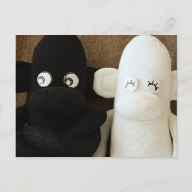 Postal Mars Sock Monkey Post Card - Herman & Lily (Anverso)