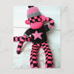 Postal Mars Sock Monkey Post Card - Monique