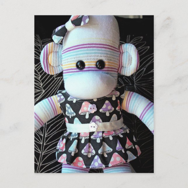 Postal Mars Sock Monkey Post Card - Neve (Anverso)