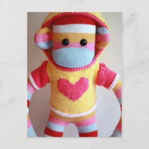 Postal Mars Sock Monkey Post Card - Samantha