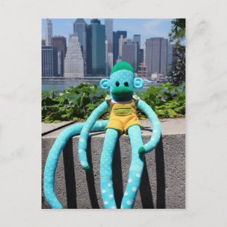 Postal Mars Sock Monkey Post Card - Stuart