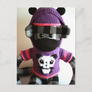 Postal Mars Sock Monkey Post Card - Yuki