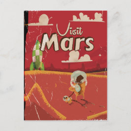 Postal Mars Vintage Travel Poster