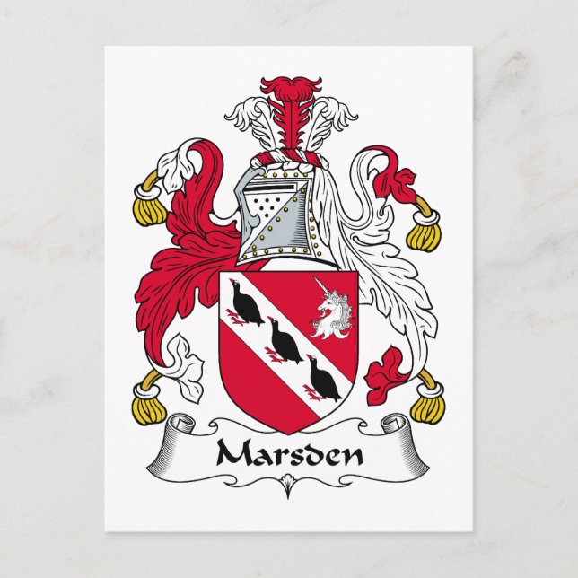 Postal Marsden Family Crest (Anverso)