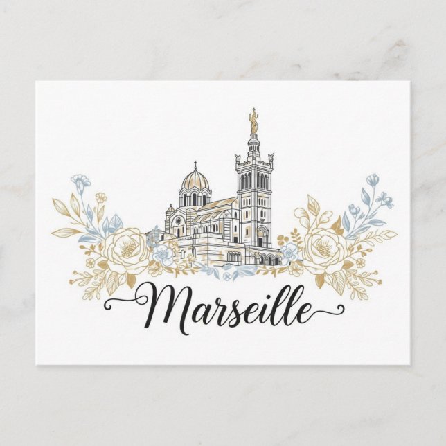 Postal Marseille France Travel (Anverso)