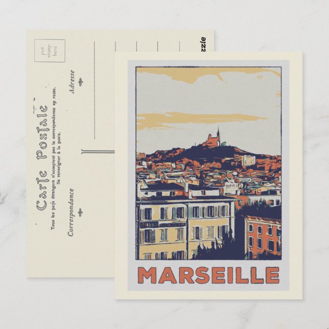 Postal Marseille Notre-Dame-de-la-Garde France (Anverso / Reverso)