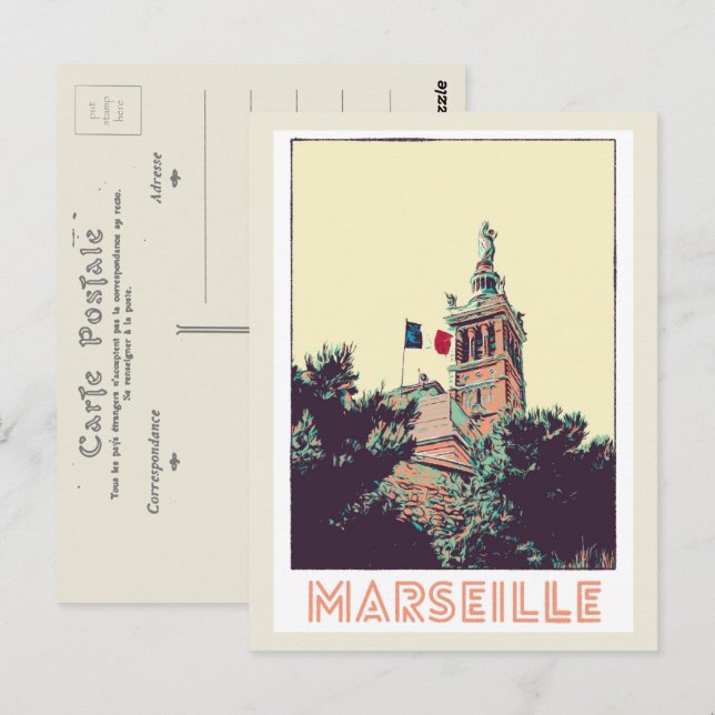 Postal Marseille Notre-Dame-de-la-Garde France (Anverso / Reverso)
