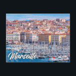 Postal Marsella, Francia<br><div class="desc">Esta hermosa postal de viaje muestra una fotografía de la ciudad portuaria de Marsella,  en el sur de Francia. Esta postal sería ideal para amigos,  familiares y colegas.</div>