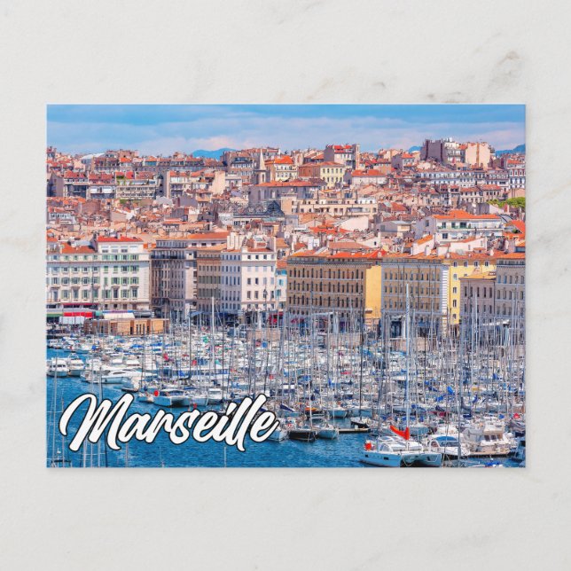 Postal Marsella, Francia (Anverso)