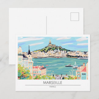 Postal Marsella Francia Arte Vintage Viajes