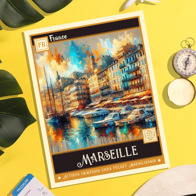 Postal Marsella, Francia | Pintura de época (Subido por el creador)