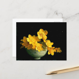 Postal Marsh Marigolds, pintura de vida