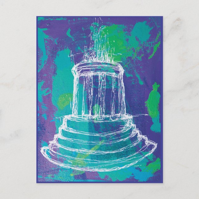 Postal Marshall Michigan Fountain                         (Anverso)