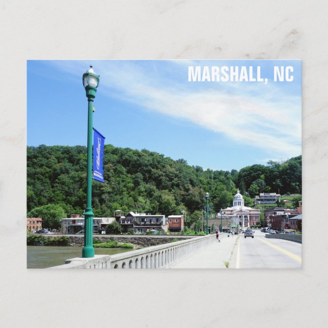 Postal Marshall North Carolina Travel Photo (Anverso)
