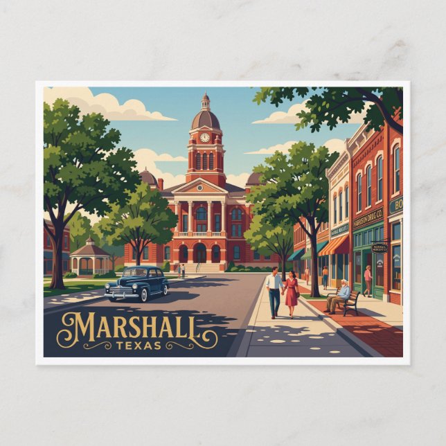 Postal Marshall Texas (Anverso)