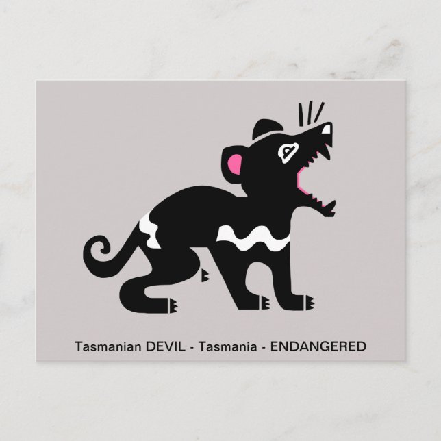 Postal Marsupial - DIABLO de Tasmania - Fauna Australiana (Anverso)