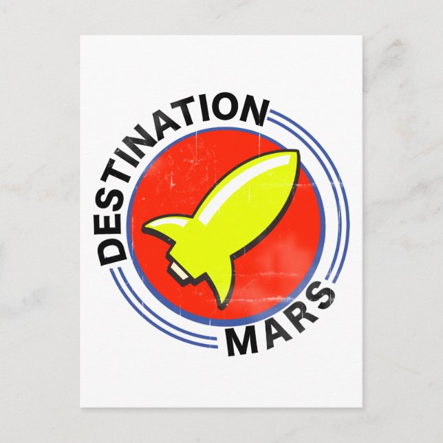 Postal Marte de destino (Anverso)