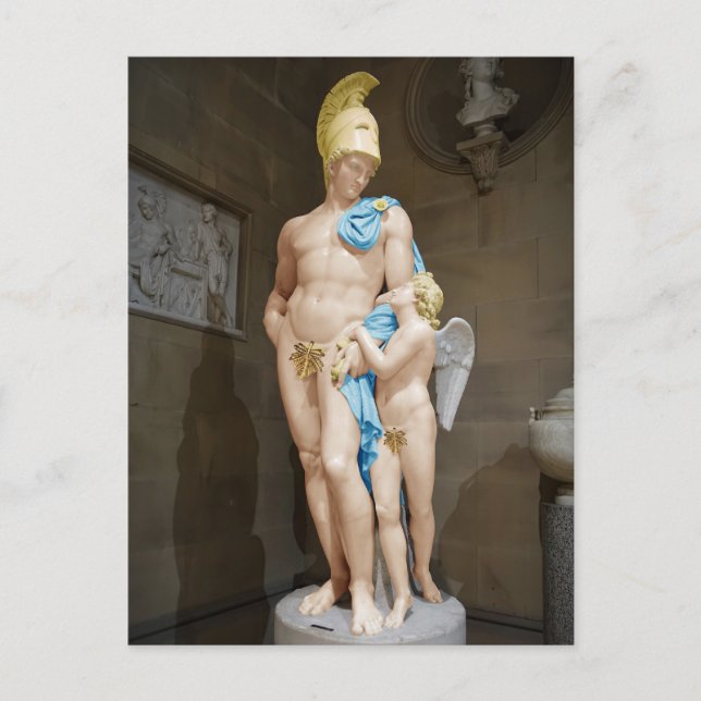 Postal MARTE RESTRINGIDO POR CUPID 1825 John Gibson (Anverso)