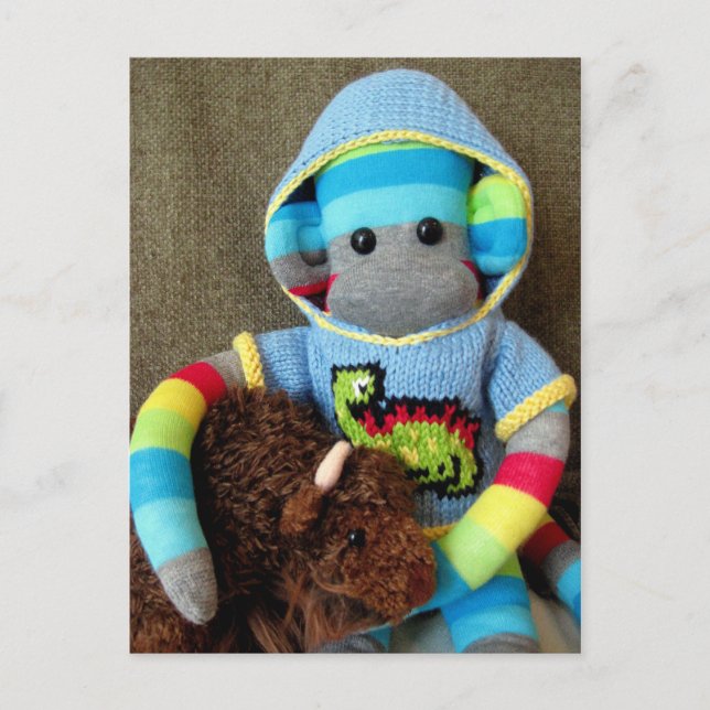 Postal Marte Sock Monkey Post Card - Jed (Anverso)