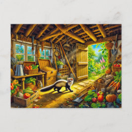 Postal Marten explorando la vieja sombra