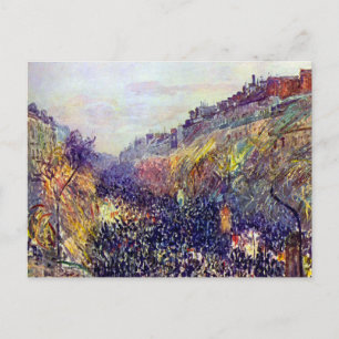 Postal Martes de Carnaval en el Boulevard Montmartre al a