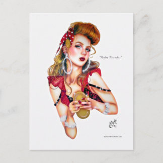 Postal Martes de Ruby por Elizabeth Austin Postcard