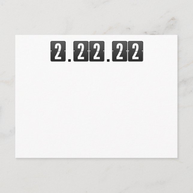 Postal Martes de Twosday Febrero 2-22-22 Profesor de Mate (Anverso)