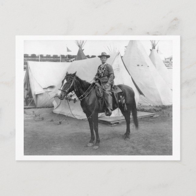 Postal Martha Canary "Calamity Jane" en Horseback (Anverso)
