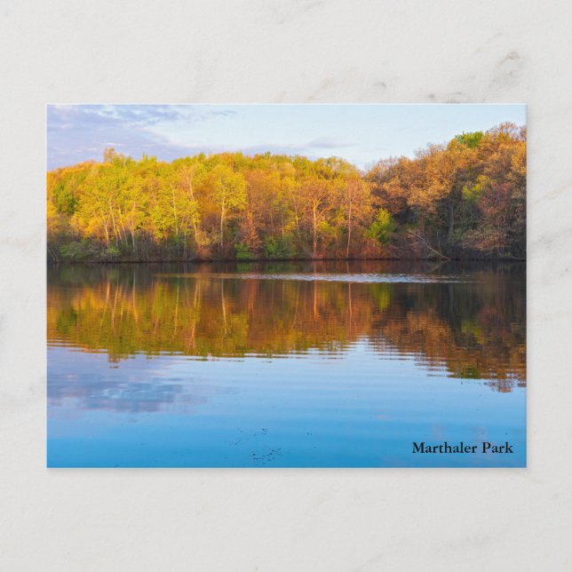 postal marthaler park estanque y bosques (Anverso)