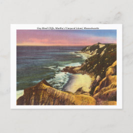 Postal Martha's Vineyard Gay Head Cliffs Vintage