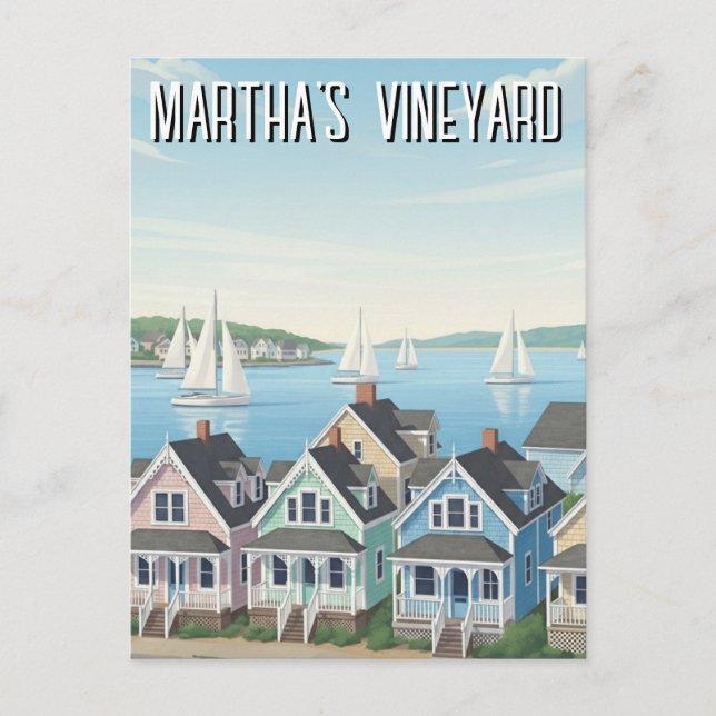 Postal Martha's Vineyard Massachusetts Travel (Anverso)