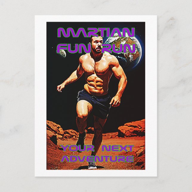 Postal Martian Fun Run - Tu próxima aventura (Anverso)
