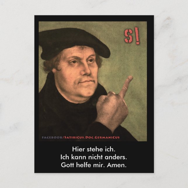 Postal Martin Luther “StinkeFinger " (Anverso)