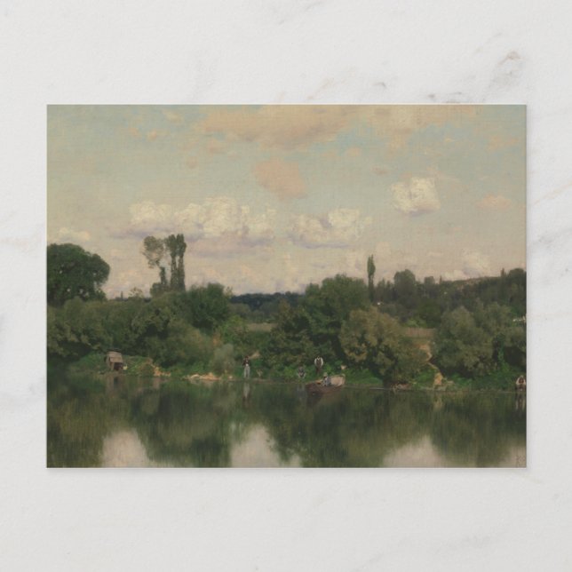 Postal Martin Rico y Ortega - En el Sena (Anverso)