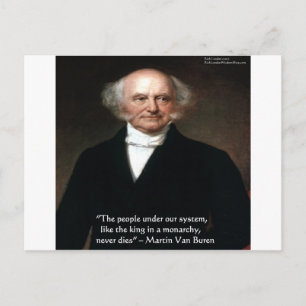 Postal Martin Van Buren "Los estadounidenses viven" regal