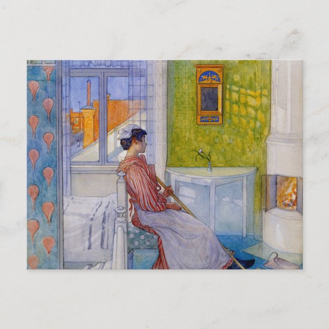 Postal Martina Maid en reposo (Anverso)