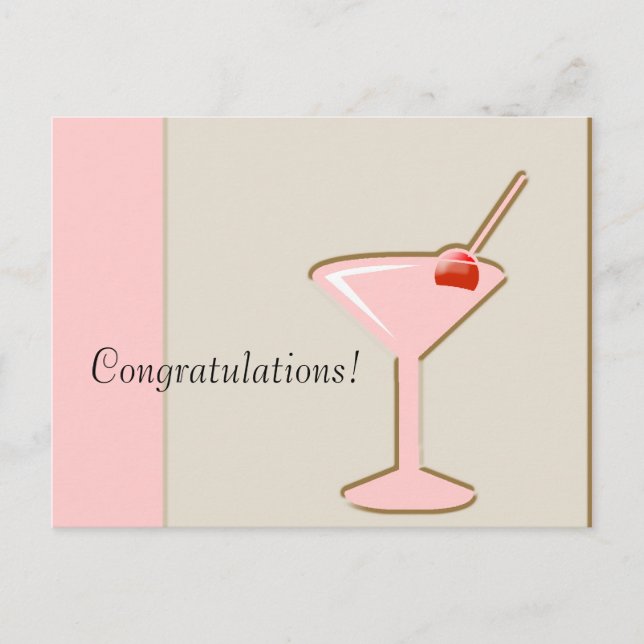 Postal martini, ¡felicitaciones! (Anverso)