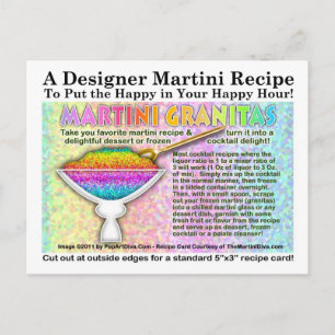 Postal Martini Granitias Recetas Postcard